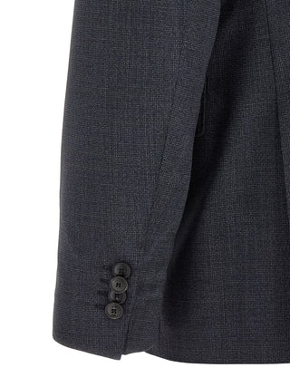 Blue Polyester Two-Piece Suit