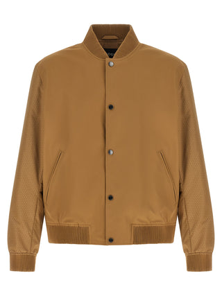 Beige Polyester Bomber