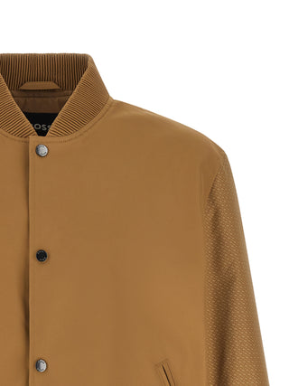 Beige Polyester Bomber