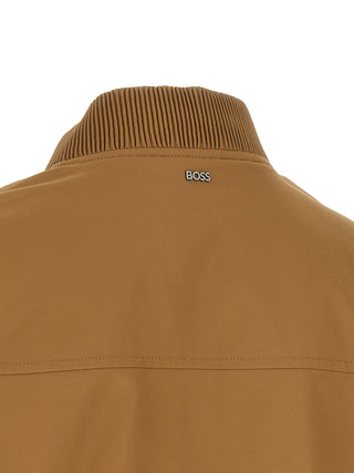 Beige Polyester Bomber