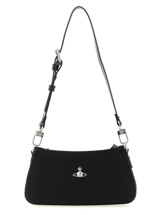 Black Polyester Shoulder Bag