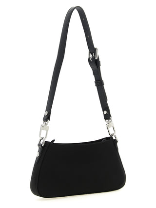 Black Polyester Shoulder Bag