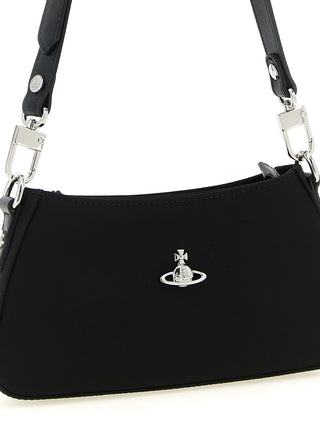 Black Polyester Shoulder Bag