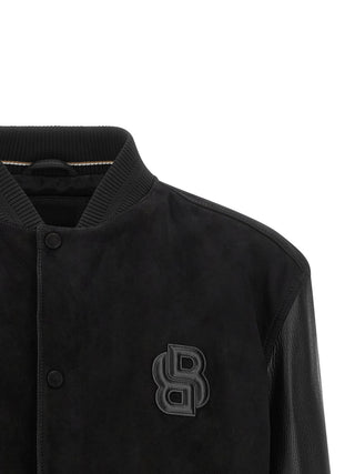 Black Polyester Bomber
