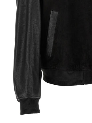 Black Polyester Bomber