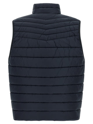 Blue Recycled Polyamide Sleeveless Jacket