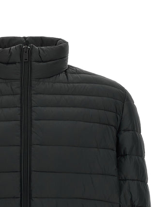 Black Recycled Polyamide Full-Length Jacket