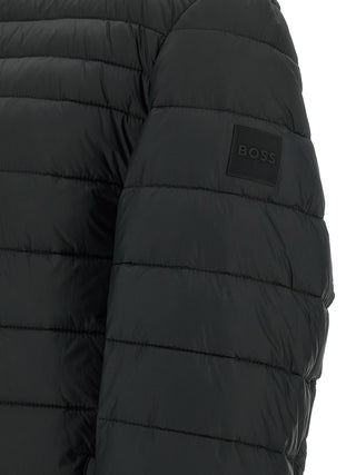 Black Recycled Polyamide Full-Length Jacket