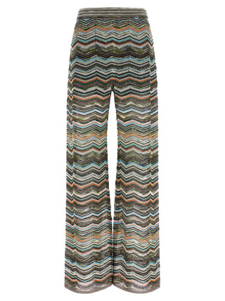 Multicolor Viscose Flared Pants