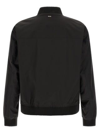 Black Polyester Bomber