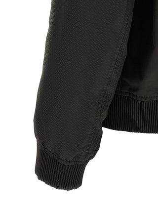 Black Polyester Bomber