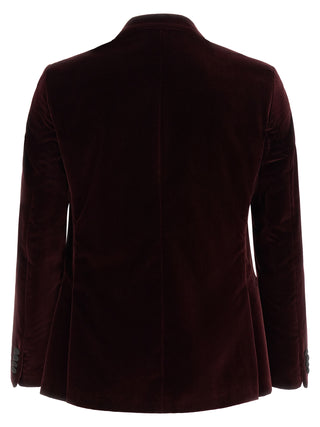 Blazer de algodón burdeos
