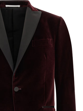 Blazer de algodón burdeos