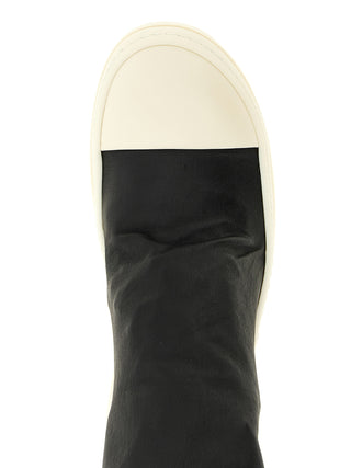 Black Lamb Leather Over The Knee
