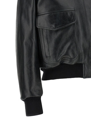 Black Lamb Leather Leather Jacket