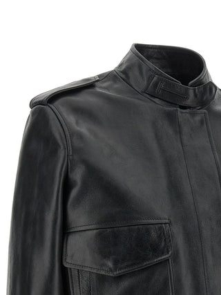 Black Lamb Leather Leather Jacket