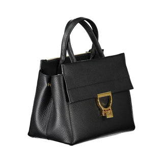 Bolso de mano para mujer de cuero negro