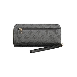 Black Polyurethane Women's Wallet