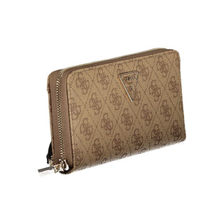 Cartera para mujer de poliuretano beige