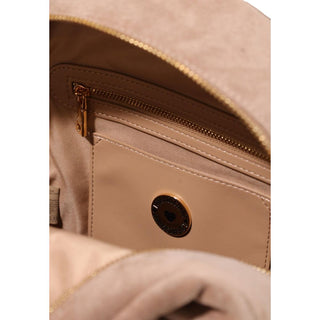Mochila beige de poliéster