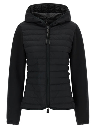 Chaqueta larga de poliamida negra