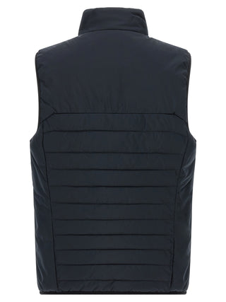 Blue Polyester Sleeveless Jacket