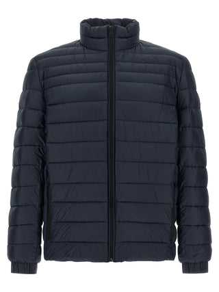 Blue Polyamide Full-Length Jacket