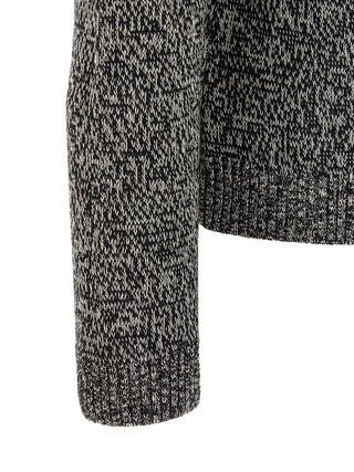 Bicolor Virgin Wool Cardigan