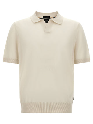 White Virgin Wool Polo Shirt