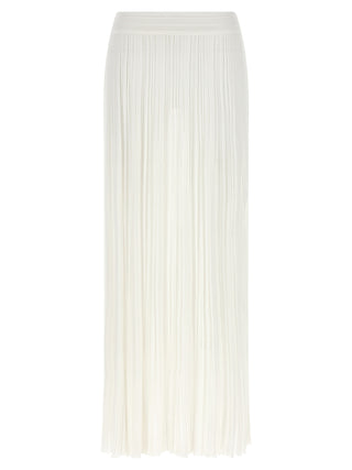 White Viscose Mini Skirt