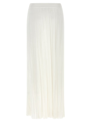 White Viscose Mini Skirt
