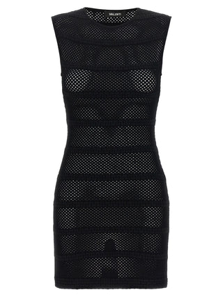 Black Viscose Short Dress