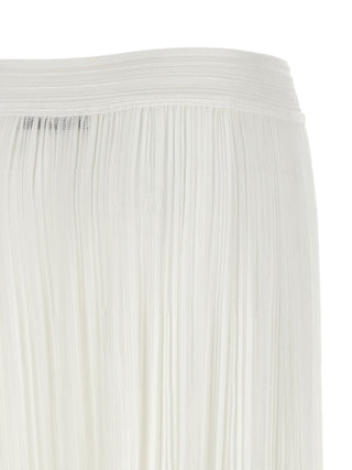 White Viscose Mini Skirt