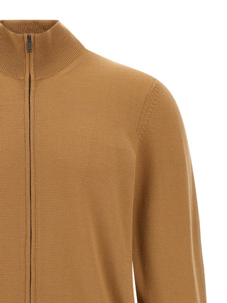 Brown Virgin Wool Cardigan