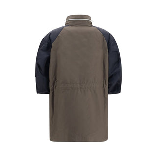 Bicolor Cotton Shell Jacket