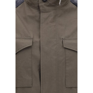 Bicolor Cotton Shell Jacket