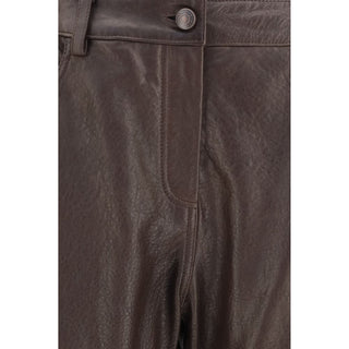 Pantalones marrones de cuero
