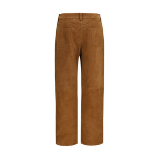 Brown Lambskin Pants