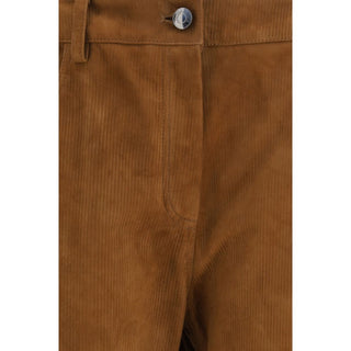 Brown Lambskin Pants