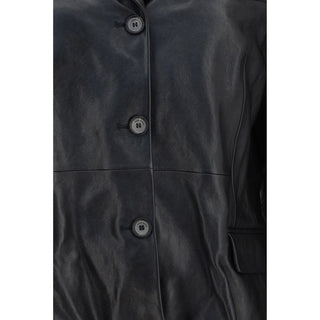 Blazer negro de piel de cordero
