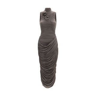 Gray Copper Cocktail Dress