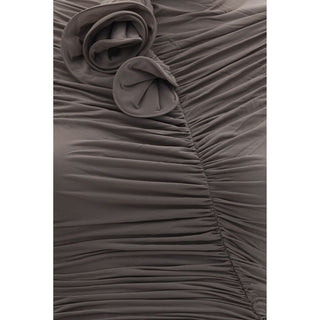 Vestido de cóctel gris cobre
