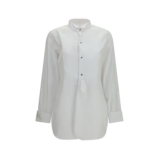 Camisa de vestir blanca de algodón