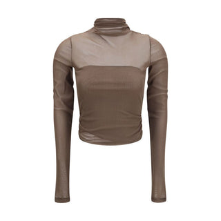 Brown Polyamide Shirt