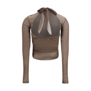 Brown Polyamide Shirt