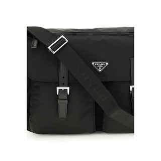 Black Polyamide Shoulder Bag