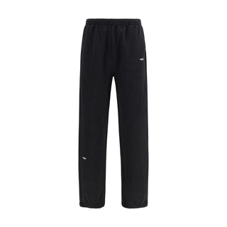 Black Cotton Athletic Pants