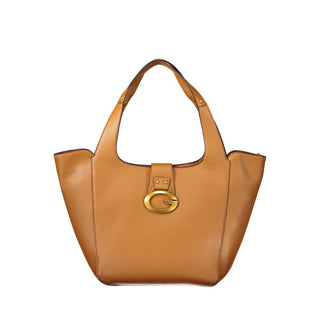 Brown Polyurethane Women's Bag