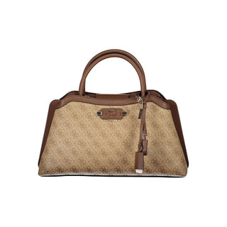 Beige Polyurethane Women's Bag