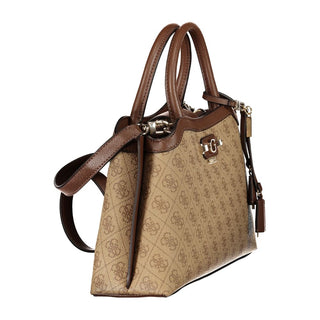Beige Polyurethane Women's Bag